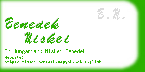 benedek miskei business card